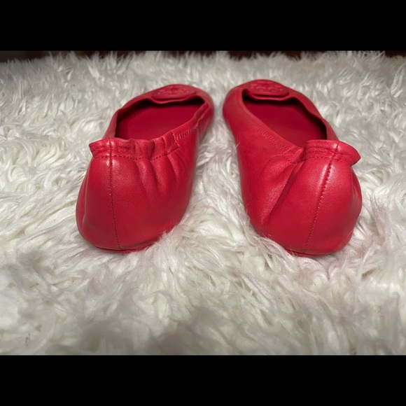 Tory Burch Ballet Blush Red Flats 11 - Picture 4 of 6